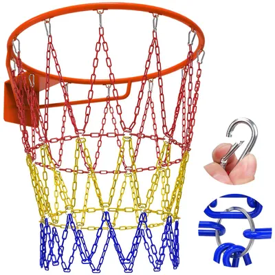 Image de Solidchoice - Filet de panier de basket-ball en acier inoxydable, robuste