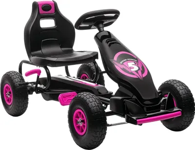 Produktbild von HOMCOM Gokart, Kinderfahrzeug mit Pedal, Tretauto, Outdoor, Rosa