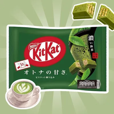 Produktbild von 1x Kit Kat Mini Matcha – Knusprige Schokoladen-Waffeln mit feinem Matcha-Geschmack (1x81.2g) +Heartforcards Versandschutz