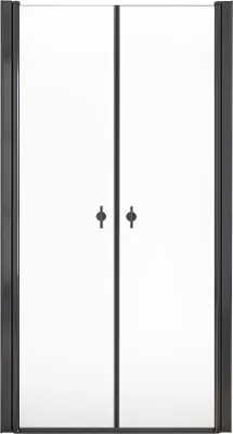 Zdjęcie produktu dla HOME DELUXE - Kabina prysznicowa LAVEA - Szkło przezroczyste czarne - Wymiary: 80 x 195 cm - Szkło bezpieczne 6 mm z nanopowłoką, w komplecie zawiasy i materiał montażowy I Drzwi prysznicowe Drzwi skrzydłowe Kabina prysznicowa Drzwi wnękowe