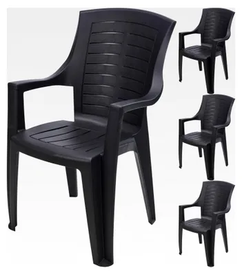 Produktbild von 4er Set Stapelstuhl Gartenstuhl Bistrostuhl Kunststoff 91x60x55cm