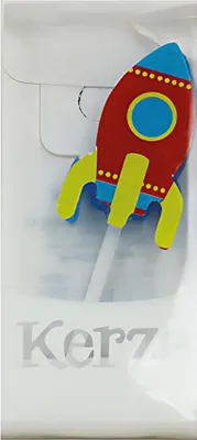 Produktbild von Figurenkerze Rakete 8x3x1cm, Trötsch