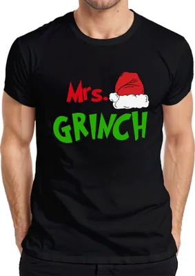 Produktbild von Mrs Grinch Familie Ehepaare Frau Partneroutfit - Weihnachten Christmas Xmas Herren T-Shirt, Schwarz, S