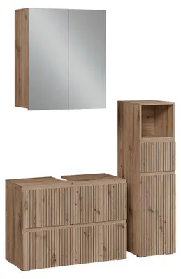 Image de Ensemble de meubles de salle de bain 3 pièces Vicco Takumi Artisan 3 pièces, Model 58543