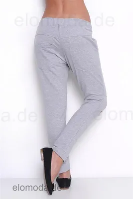 Produktbild von Damen Hose lässig mit Taschen in trendigen Farben, Grau Meliert S/M 36/38