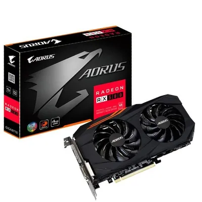 Zdjęcie produktu dla GIGABYTE AORUS GV-RX580AORUS-4GD, Radeon RX 580, 4 GB, GDDR5, 256 bit, 7680 x 4320 px, PCI Express x16 3.0