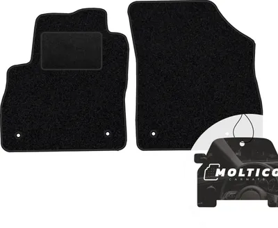 Produktbild von moto-MOLTICO Vorne Fußmatten Auto Velours Autoteppiche Schwarz Automatten Set 2-teilig passend für Opel Astra K 2015-2021