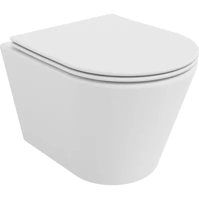 Produktbild von Mexen Rico WC-Schüssel Randlos mit slim Sitz und Absenk-Automatik, duroplast, Weiß mat - 30724001