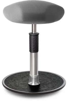 Produktbild von Sitz- Stehhocker Free Regular Triangel Gestrick Grau chrom /schwarz.