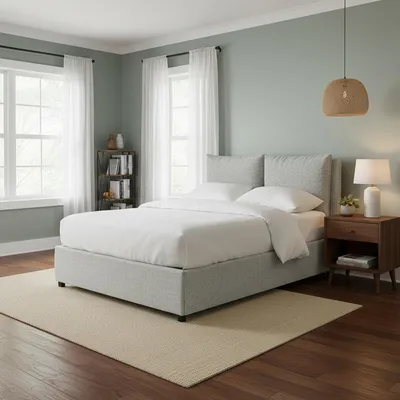 Immagine prodotto di Dmora Letto Singolo Todmorden 106x209 cm Marrone Chiaro, Sfoderabile Contenitore  Italy