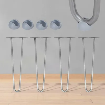 Produktbild von Tischbeine 4x Hairpin 71 cm Haarnadelbeine Stahl Gestell Möbelfüße Tischkufen
