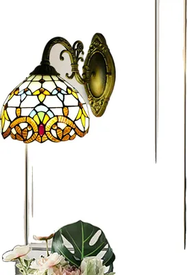 Obrázek produktu pro Nástěnné svítidlo ve stylu Tiffany, viktoriánský design, osvětlení, 6-10 W