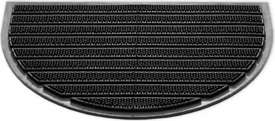 Produktbild von Hartgummi Bürsten Fußmatte halbrund 40x60 cm schwarz