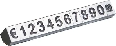 Produktbild von Set Steckpreisschilder Preisauszeichnung Preisschilder 8mm Silber