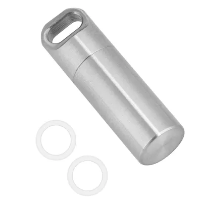 Produktbild von Wasserdichtes Edelstahl -Pillenflaschenmediziner Behälterhalter für Camping im Freien (L)