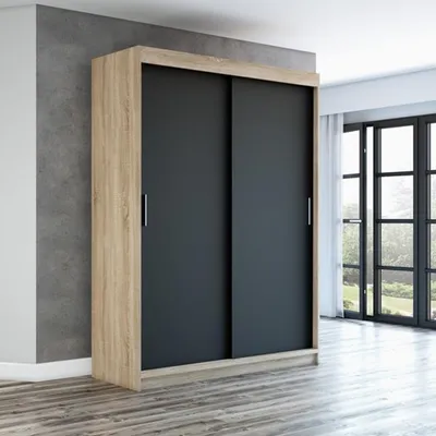 Produktbild von Schwebetürenschrank, 2-türig Schrank 160 cm mit Spiegel PAX