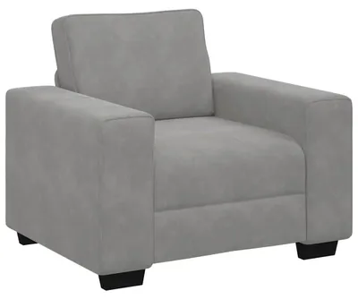 Zdjęcie produktu dla vidaXL Fotel Jasnoszary 100x77x82 cm Aksamit