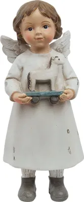 Produktbild von Clayre & Eef Figur Engel 6x5x14 cm Weiß Polyresin