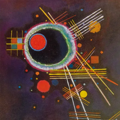 Produktbild von Wassily Kandinsky Kunstdruck Bild - Strahlenlinien, 1927 (70 x 70 cm)