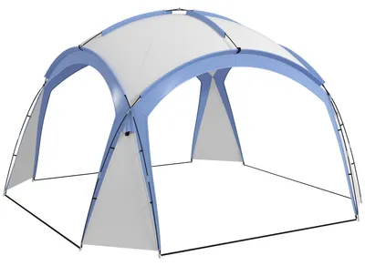 Produktbild von Eventshelter3,5X3,5Mpavillonmithakentürwasserabweisendwinterfestgartenpavillonhellblau