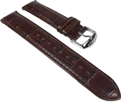 Produktbild von Timex Uhrenarmband Leder Krokooptik Braun 20mm T2N942 T2N943 T2N944