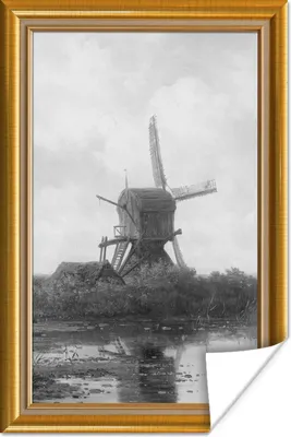 Produktbild von MuchoWow® Poster Kunst - Alte Meister - Liste - Gold 40x60 cm - Plakate für die Wand - Poster Babyzimmer