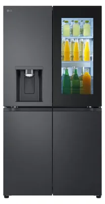 Produktbild von LG InstaView GMG961EVKE, Freistehend, Amerikanische Tür, Schwarz, Graphit, 4 Tür(en), Berührung, LED
