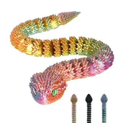 Produktbild von 3D Schlange – 27 cm – Rot-Gelb-Grün