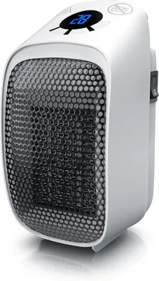 Produktbild von Steckdosen Mini Keramik Heizung - Digital Anzeige Temperatur Timer Lüfter 400W Thermostat Überhitzungsschutz Badezimmer Schlafzimmer, Zwangsluft