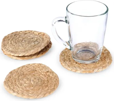 Obrázok produktu pre Prírodné podložky pod poháre 10 cm 4 ks.