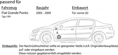 Produktbild von Lautsprecher Boxen JBL 16,5cm System Auto Einbausatz - Einbauset passend für Fiat Grande Punto 199 Front - justSOUND