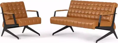 Immagine prodotto di Suite studio marrone chiaro poltrona biposto suite ufficio 2+1