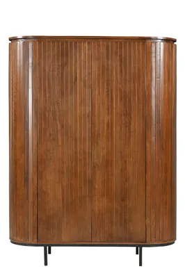 Produktbild von SIT Möbel Highboard mit 2 Türen | Mango massiv natur | Metallgestell schwarz | B 115 x T 43 x H 151 cm | 14807-01 | Serie AMBRA
