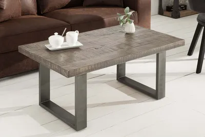Obrázok produktu pre Konferenčný stôl 38661 100x60cm Drevo Mango šedý