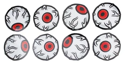 Immagine prodotto di Adesivi per auto con occhi spaventosi, confezione da 8 pezzi, in PVC, impermeabili e resistenti ai graffi, diametro 3,5 cm