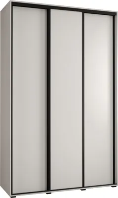 Produktbild von MEBLE KRYSPOL Davos 1 Schrank, drei Türen - 235,2x160x45 cm - Weiß Weiß Schwarz