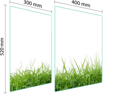 Obrázek produktu pro Skleněná Ochranná Deska Na Srdce 70X52 Bílá