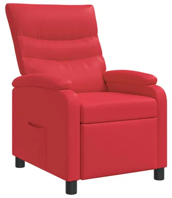 Image de vidaXL Fauteuil de relaxation rouge similicuir