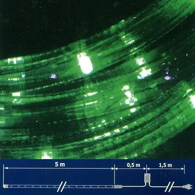 Produktbild von LED Lichtschlauch Lichterschlauch 5m Blinkfunktion grün NLED05V