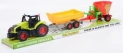 Produktbild von Spielzeugset für Kinder mit Traktor und zwei Anhängern
