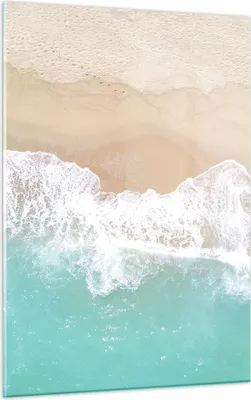 Produktbild von Bilder auf glas - Einteilig - Meer Welle Sand - 50x70cm - Glasbilder - Wandbilder - Bilder - zum Aufhängen bereit - Wanddekoration aus Glas - Glas Bilder - Wandbild auf Glas - GPA50x70-3937
