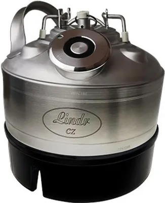 Productafbeelding van LINDR Sanitairemmer 5 liter, roestvrij staal - plat model