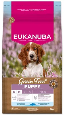 Obrázok produktu pre EUKANUBA bezzrnná krmivo pre šteňatá pre malé/stredné plemená psov s morskou rybou - 3 kg