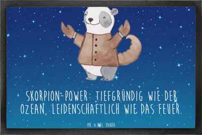 Produktbild von Mr. & Mrs. Panda Schmutzfangmatte Skorpion Astrologie 50 x 75 cm - Sternenhimmel Blau - Geschenk, Bodenvorleger, Geburtstagsgeschenk, Sternzeichen, Tierkreiszeichen