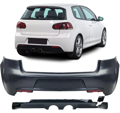 Produktbild von Heckdiffusor für VW Golf 6 VI 2008-2013 Heck Stoßstange für R-Sport Ausführung