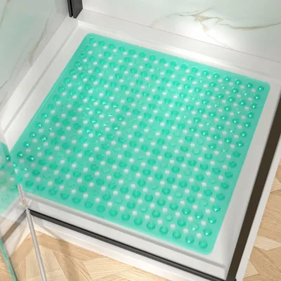 Produktbild von Duschmatte rutschfest 60x60cm Grün PVC schimmelresistent maschinenwaschbar