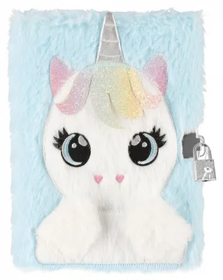 Obrázok produktu pre Pamiętnik A5 pluszowy z kłódką Unicorn