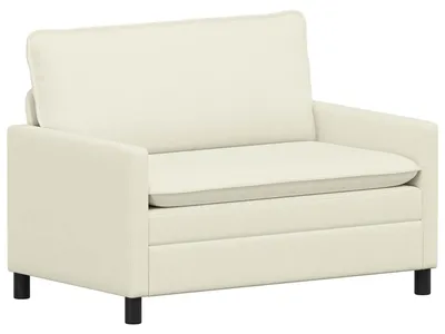 Image de Canapé vidaXL, couleur crème, 126 x 81 x 87,5 cm, tissu