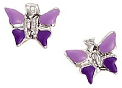 Produktbild von Scout Kinder Ohrringe Ohrstecker Silber Schmetterling lila Mädchen 262129100