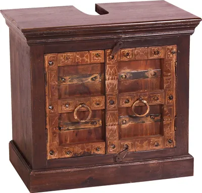 Produktbild von SIT Möbel Bad-Unterschrank | 2 Türen | recyceltes Altholz | braun | B 66 x T 41 x H 60 cm | 05104-30 | Serie ALMIRAH